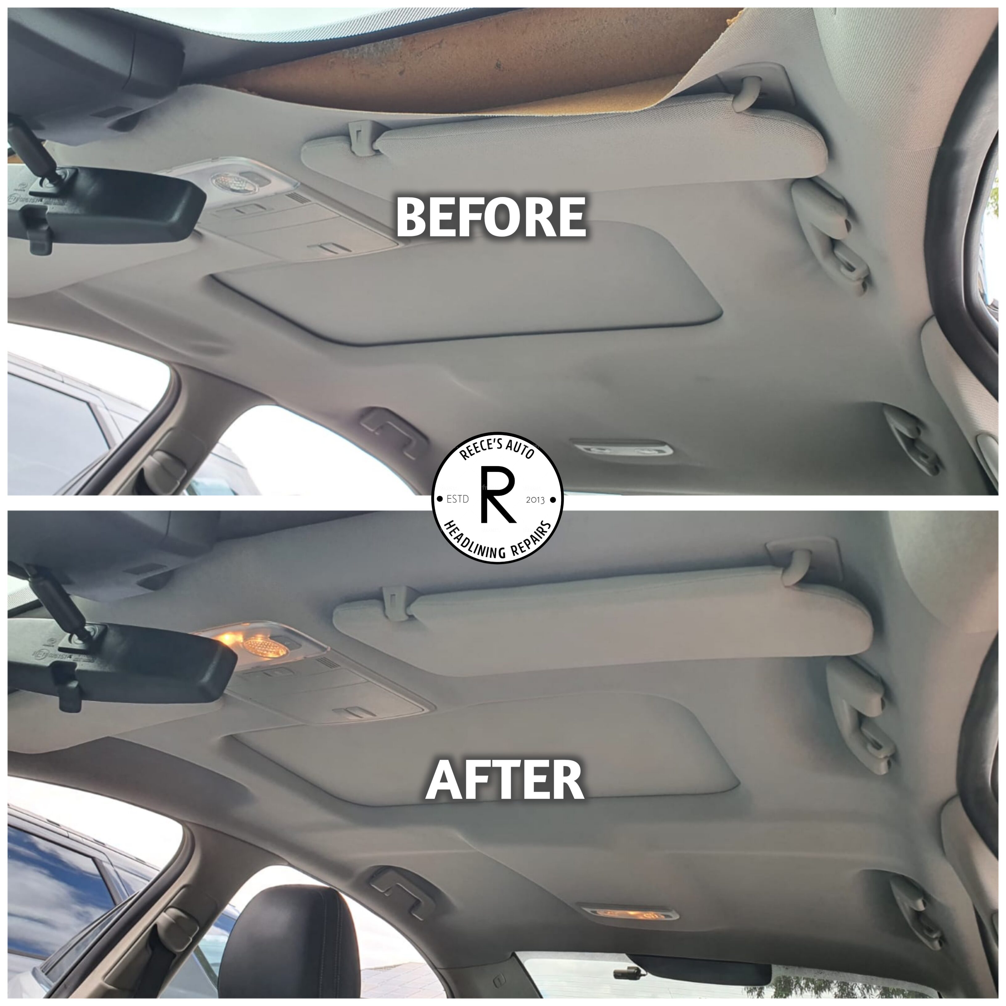 Holden Commodore VF Roof Lining Fabric (2m Material)(SEDAN)(#9 MID GREY/TITANIUM)
