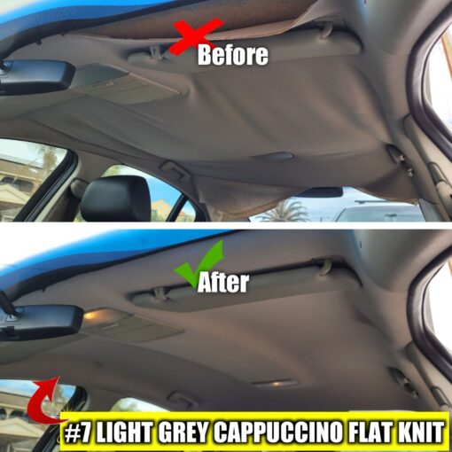 Holden Commodore VE WM Roof Lining Fabric Full DIY Kit (2m Material + x2 Glue)(SEDAN)(#7 LIGHT GREY) - Image 2