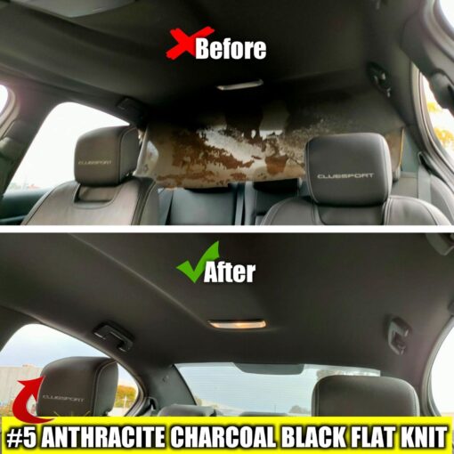 Holden Commodore VE VF WM Roof Lining Fabric Full DIY Kit (2m Material + x2 Glue)(SEDAN)(#5 Anthracite Black) - Image 2